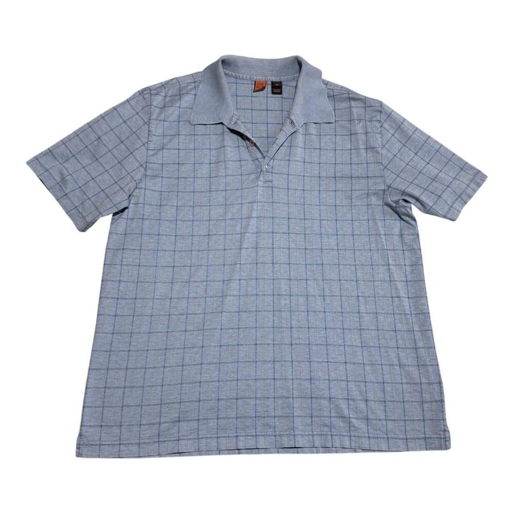 Bullock & Jones Crosshatch Multicolor 100% Cotton Polo‎ Shirt Adult XL